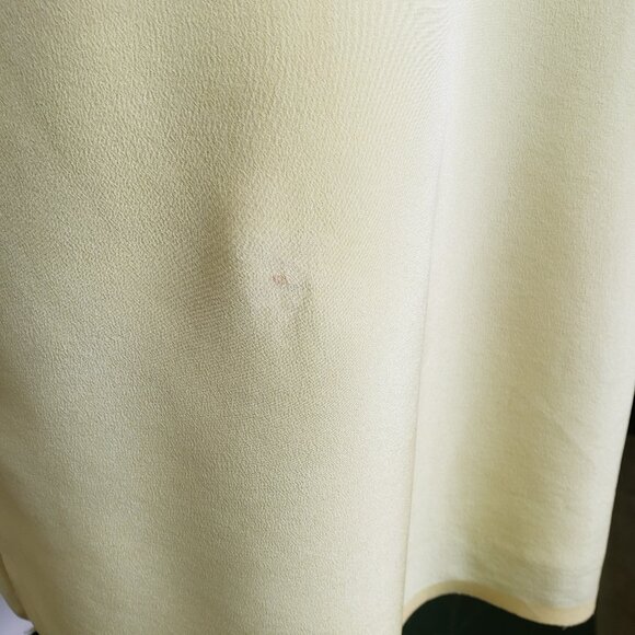 Acne Studios Mallory Dress Blue Yellow Silk Drape Front Keyhole Back 38 US 6 - Picture 10 of 10